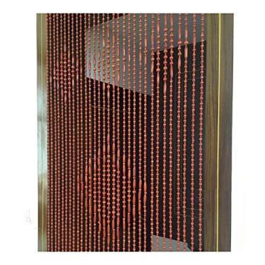 Imagem de Divisória interna de madeira natural entrada quarto contas de porta de madeira personalização de tamanho (cor: 90 x 190 cm-31 ações) (95 x 200 cm)