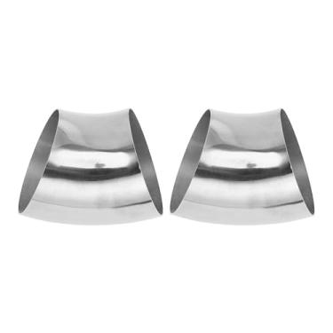 Imagem de Motoforti 2 peças 10.2 cm polegadas OD 45 graus mandril curva tubo cotovelo carro modificado tubo de escape tubulação espessura 2,0 mm/14GA 102x140x2,0 mm aço inoxidável 304 tom prata
