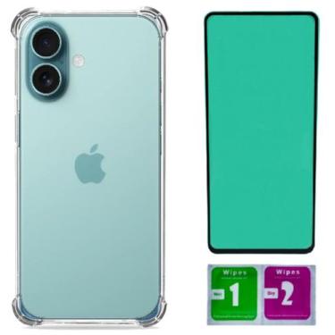 Imagem de Capa Capinha Anti Impacto Para Iphone 16 + Pelicula Ceramica - Mustang