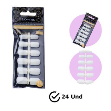 Imagem de 24un Unha Postiça Realista Natural Manicure Moderna Antimicrobiano Dom