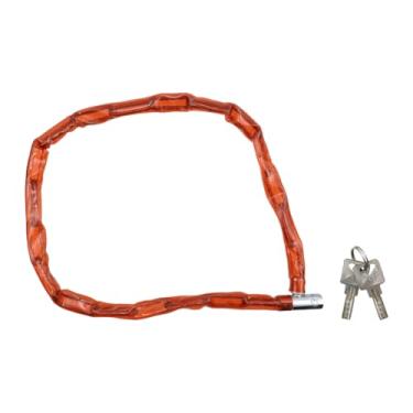 Imagem de Nicerity Cadeado de cadeado de bicicleta, cadeado de bicicleta de 9 metros de comprimento, resistente, antifurto, grosso com conjunto de chaves para porta, portão, cerca, churrasqueira (vermelho)