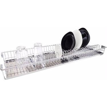 Imagem de Escorredor Pratos Embutir Fixo 67cm Bandeja Jomer Inox 3071