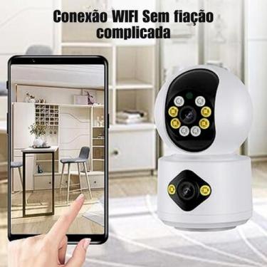 Imagem de Câmera WiFi HD Bába Eletrônica Interna com Visão Noturna Colorida, Áud