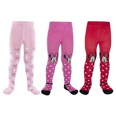 Imagem de Calças leggings da Disney Baby Girls – Meias Respiráveis Macias Meias (Recém-Nascido/Bebê), Tamanho 18-24 Meses, Vermelho/Rosa Escuro/Rosa Claro