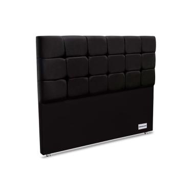 Imagem de Cabeceira Cama Box Estofada Piave Linho Queen - Linho Preto - Ortobom