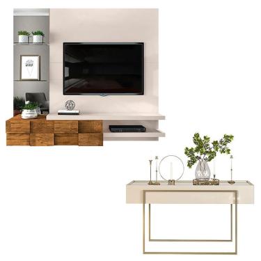 Imagem de Painel para TV Ambar e Aparador Petri Off White Demolição – dj Móveis