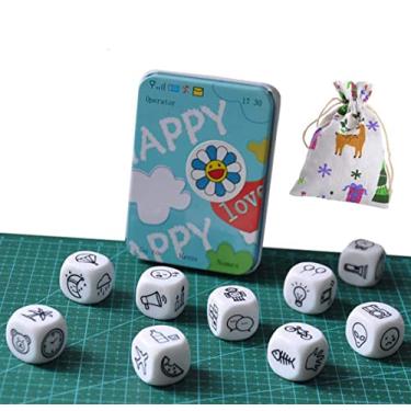 Imagem de HCDIM DIY Happy Story Dice 9 Cubes Toys 54 Images Unlimited Stories Combinations Iconic Storytelling Game Imaginative Play for Kids