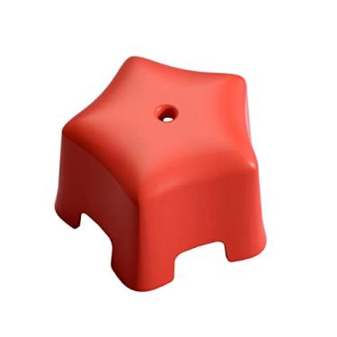 Imagem de ZABEES Banco de descanso para os pés banquinho antiderrapante banquinho de plástico multifuncional para troca de sapatos, banco pequeno empilhável para escritório em casa, assento acolchoado