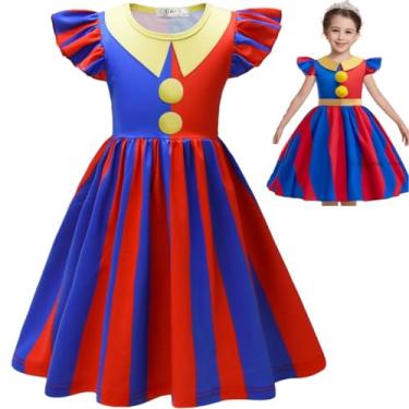 Imagem de Fantasia De Palhaço Infantil Meninas Palhacinha Vestido De Festa (M)