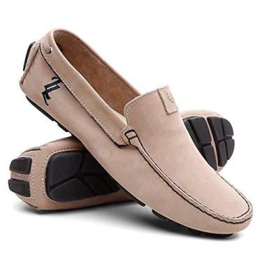 Imagem de Mocassim Masculino Couro Fosco Casual - Branco - 39