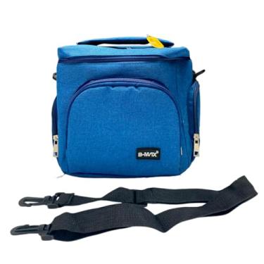 Imagem de Bolsa Térmica Para Alimentos Quentes e Frios Marmita Multiuso 2 Litros Compacta com Alça Ajustável Zíper Reforçado Ideal para Trabalho Academia Escola Viagem Piquenique Passeio Azul