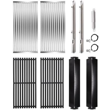 Imagem de Criditpid Kit de substituição de grelha, placa emissora, queimadores, ignições, tendas de calor e tubos de transporte para Charbroil 463243911 463243812 463270614 463270612 463270613 463270611