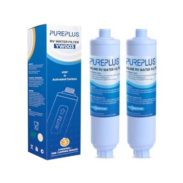 Imagem de PUREPLUS Sistema de filtro de água RV para jardim, piscina, spa, trailer, acampamento, fuzileiro, mangueira de barco, para beber, lavar carro, jardinagem, plantio, reduz cloro, metais pesados, odores,