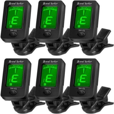 Imagem de Clip-On Tuner Sound Harbor para guitarra, baixo, ukulele e violino