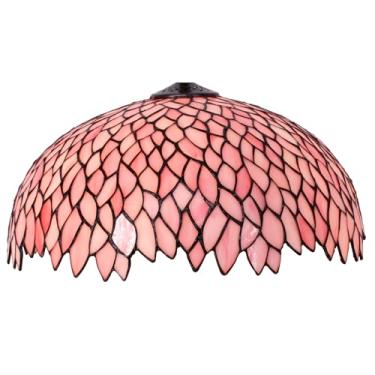 Imagem de Abajur grande Tiffany de substituição apenas de 40,6 cm de vidro manchado adequado para candeeiros de mesa, luminária de chão, luminária de teto, pingente de luz pendurada, decoração de escritório em