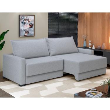 Imagem de Sofá 3 lugares Retrátil e Reclinável 230 cm Palermo Cinza