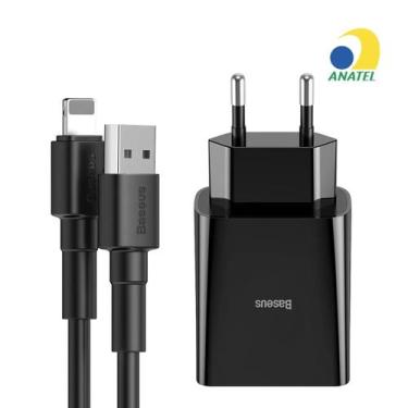 Imagem de Carregador de Parede Duplo USB Baseus Speed Mini 10.5W (com cabo Light