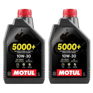 Imagem de kit 2l óleos  Semissintético MOTUL 5000+ 10W30 4T CG TITAN TWISTER CBR500R Pop Elite BIZ pc Sahara