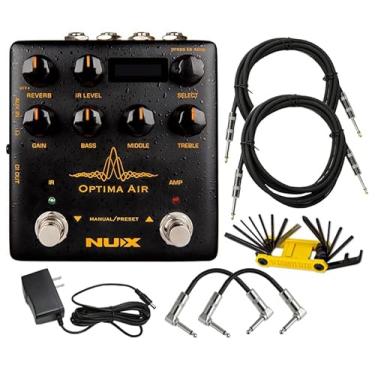 Imagem de Tonebird Simulador De Violão Acústico Nux Optima Air Dual-Switch Com Pré-Amplificador, Equalizador, Reverberação E Captura De Infravermelho Nai-5 Pedal De Efeitos Da Série Verdugo Com Cabo, Fonte De
