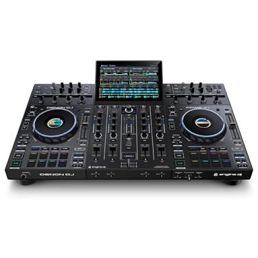 Imagem de Denon DJ PRIME 4 Controlador DJ autónomo+misturador, 4 decks, streaming por Wi-Fi, Drop Sampler, ecrã táctil 10,1", controlo de luz, FX interno