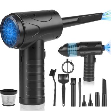 Imagem de Nauerz 50,000 RPM Espanador de ar Elétrico, Espanador de Ar Comprimido, Mini Soprador Ar Elétrico Turbo Sem Fio pó portátil, Soprador Para Limpeza Recarregável USB, Espanador de Ar Comprimido Sem Fio