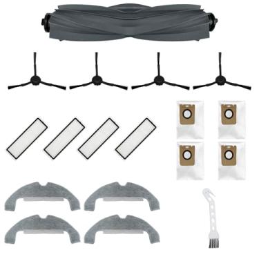 Imagem de HUAYUWA Kit de acessórios de aspirador de pó compatível com Dreame Z10/Z10pro/L10plus/D10plus/D10Splus, peças de reposição para aspirador de pó robô (1 escova de borracha + 4 escovas laterais + 4
