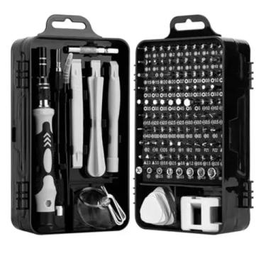 Imagem de Kit de Reparo Profissional 115 Peças, Chaves de Precisão para Celular, Notebook e Tablet, computadores, todos os dispositivos moveis, com Estojo Resistente
