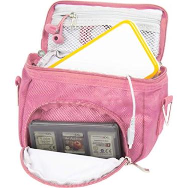 Imagem de Bolsa de viagem Orzly para consoles Nintendo DS (nova 2DS XG/3DS/3DS XL/New 3DS XL/Original DS/DS Lite/DSi/etc.) (Selecione a cor da bolsa abaixo...), rosa