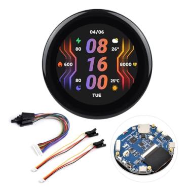 Imagem de Waveshare ESP32-S3 Placa de desenvolvimento de tela redonda de toque capacitivo de 5.3 cm, 480×480, IPS, processador dual-core LX7 de 32 bits, WiFi e Blue-T, cor 262K, ESP32 com tela, painel de toque