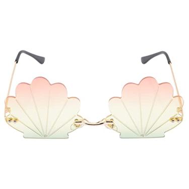 Imagem de Baluue Óculos De Sol Sem Aro Em Formato De Concha Óculos De Sol Da Moda Sem Armação Leves Mulheres E Homens Óculos Atividades Ao Ar Livre No Verão