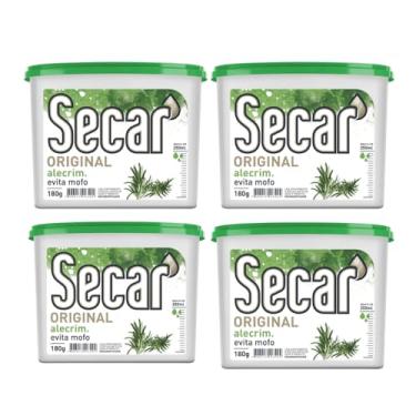 Imagem de Kit Com 4 Evita Mofo 180g Desumidificador Antimofo Umidade Com Perfume Suave Para Armários Gavetas Closets Balcão Cozinha Banheiro (Alecrim)