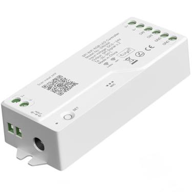 Imagem de LOAMLIN Fita De Led Endereçável Dr03W Rgb Smd Cob 3 Pinos 2,4 Ghz Tuya Wifi Controller, Compatível Com Alexa Google Home, Aplicativo Para Smartphone, Controle Remoto Wr01Rf Rc03Rfb Rc04Rfb Rc05Rfb