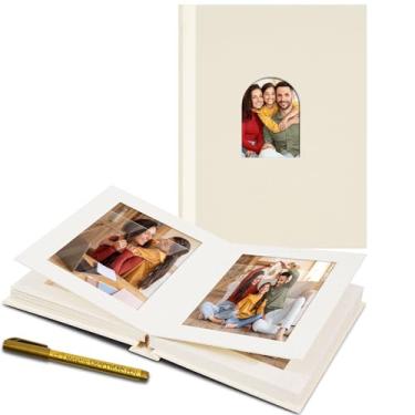 Imagem de Remowith Álbum De Fotos Pequeno Premium 4X6 Com 30 Bolsos, Capa Linho, Espaço Para Escrever, Ideal Álbuns Casamento, Livros Bebê E Diários Viagem, Bege