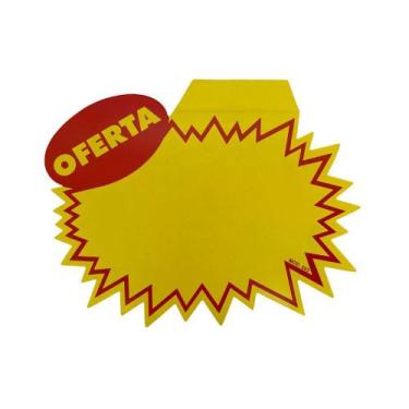 Imagem de Cartaz de Oferta Splash com Aba 16x21,5cm Papel Duplex 100 unidades - 