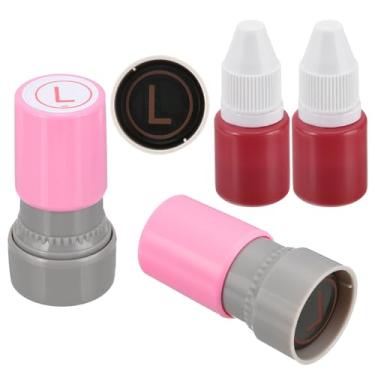 Imagem de PATIKIL Letter Stamps Self Inking, 2Pcs Alphabet L Character Teacher Ink Initial Stamp with Refill Ink for Class Notebook Scrapbooking DIY Craft, Pink