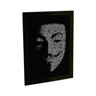 Imagem de Quadro Decorativo Anonymous Hacker Tecnologia Ilustração Poster Quarto Sala