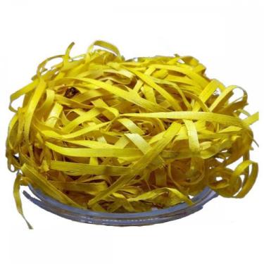 Imagem de Palha colorida decoração enfeite cesta 30g - amarela - TERRA NOBRE