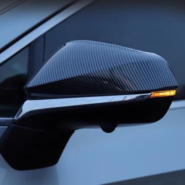 Imagem de Acabamento da carroceria do carro, fibra de carbono, tampa do espelho retrovisor, acabamento adequado para Lexus RX 2023-2025 RX350h RX450h+ RX500h RX híbrido acessórios externos automotivos