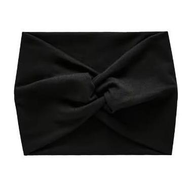 Imagem de Turbante Head Faixa Tiara Testeira Fita Laço Headband Cabelo Moda Acessório Feminino Confortável Top (Preto,4)