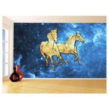 Imagem de Papel De Parede Animais Pop Art Cavalos Cores 3,5M Pxa374 - Você Decor