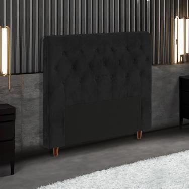Imagem de Cabeceira para Cama Box Solteiro Portobel Marcela com Revestimento em Suede