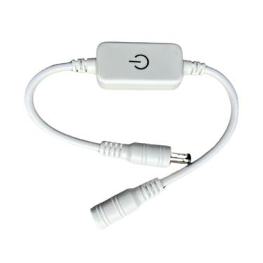 Imagem de Dimmer Touch para Fita LED 12V 24V com Conector P4 Branco - 5 Unidades