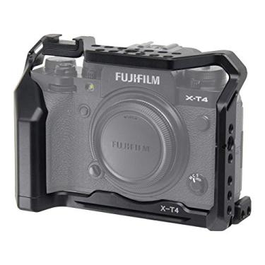 Imagem de Cápsula com capuz fácil para câmera digital sem espelho Fujifilm X-T4 Fuji XT4, estabilizador de rodízios de filmagem de vídeo com orifícios de rosca de 1/4" e orifício de localização de 3/8"