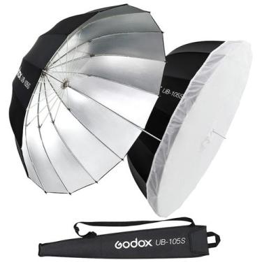 Imagem de Guarda-chuva reflexivo Godox UB-105S 105cm com capa de difusor