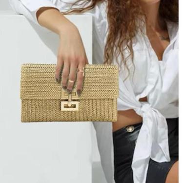 Imagem de Bolsa Carteira Feminina de Mão Casual Festa - Guangz, Bege