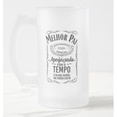 Imagem de Copo Cerveja Chopp Melhor Pai do Mundo Edição Especial Vidro 475ml