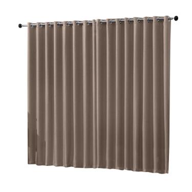 Imagem de Cortina Blakcout Tecido Corta Luz 6 Metros Sala Quarto Bege