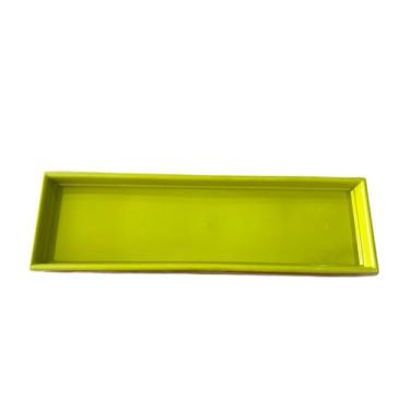 Imagem de Prato para Vaso de Planta，Prato para Floreira Vaso Jardineira Retangular(Amarelo,Prato 50cm)