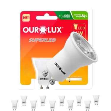 Imagem de 10 Lâmpadas LED Dicróica Mr11 4w Biv Gu10 30g Cor da Luz 2700k Amarela
