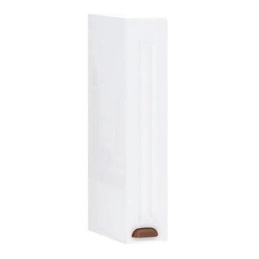 Imagem de Armário Aéreo Projetado 15cm 1 Porta Cristal Luciane, Branco/Branco Pe